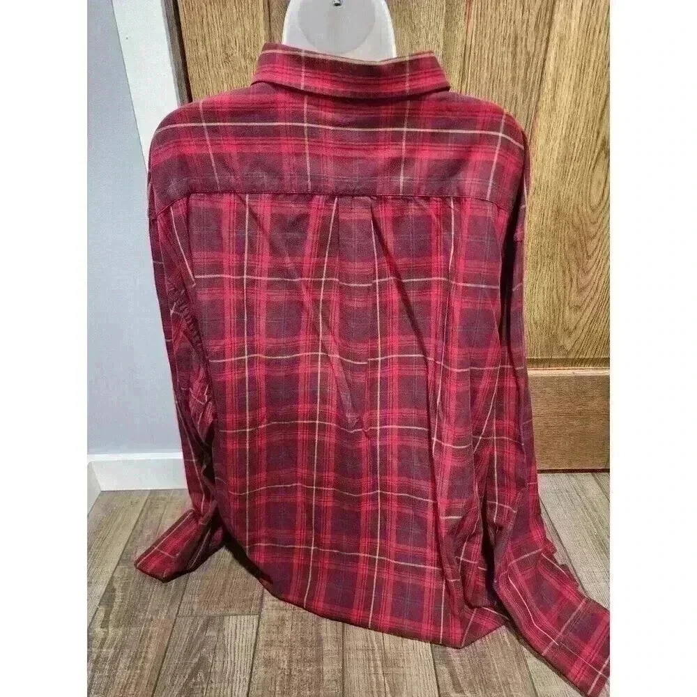 Old navy Men's Shirt Button Down Long sleeve Regular fit Red Size XXL - Picture 3 of 6